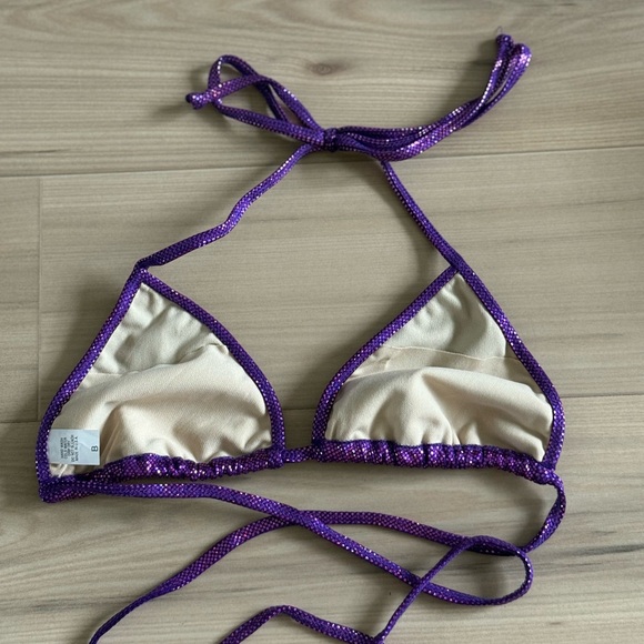 Suits You Purple Bikini with Rhinestone Straps - Picture 3 of 7